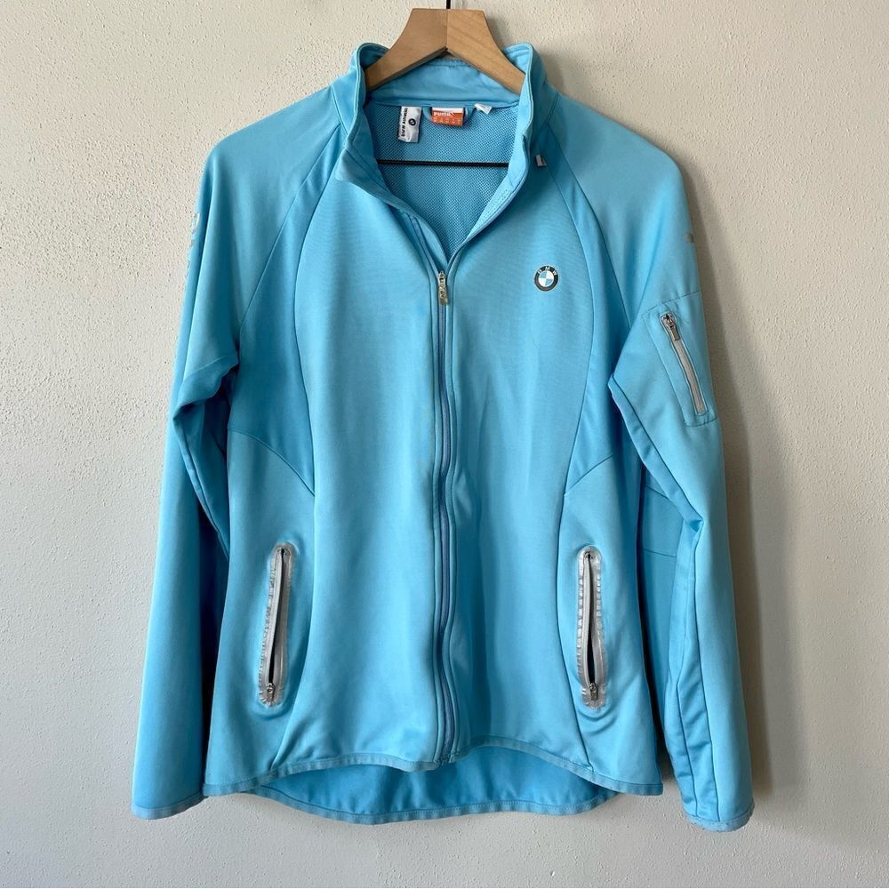Puma BMW Athletics Bright Blue Light Softshell Jacket - Size: Medium